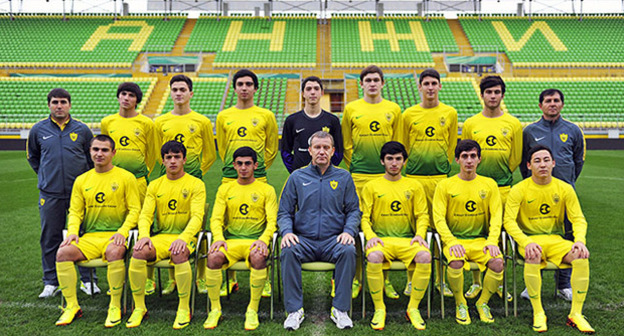 Юношеская команда "Анжи". Фото: http://www.fc-anji.ru/news/ru/club_news/akademija_anji_delegirovala_igrokov_v_sbornuju031214/