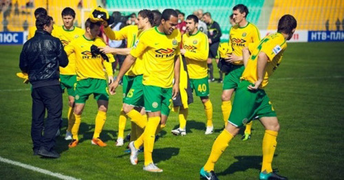 Игроки футбольного клуба «Кубань». Фото: Федор Обмайкин/Югополис