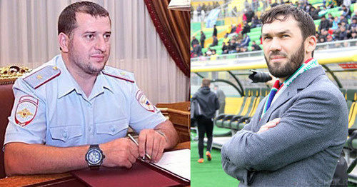 Апти Алаудинов (слева) и Магомед Даудов. Фото: http://old.fc-terek.ru/ chechnyatoday.com