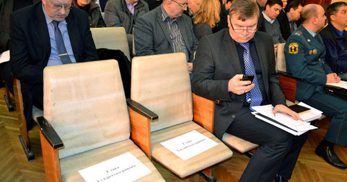 Участники совещания в администрации Центрального района Сочи. 13 января 2015 г. Фото Светланы Кравченко для "Кавказского узла"