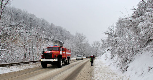 По дороге на плато Лагонаки. 12 января 2015 г. Фото Анны Евстафьевой для "Кавказского узла"