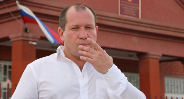 Глава КПП Игорь Каляпин. Фото Магомеда Магомедова для "Кавказского узла"