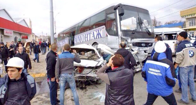 ДТП в Новороссийске. 27 января 2015 г. Фото: ГУ МВД России по Краснодарскому краю https://23.mvd.ru
