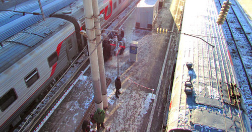Поезда на железнодорожном вокзале Волгограда. Фото Вячеслава Ященко для "Кавказского узла"