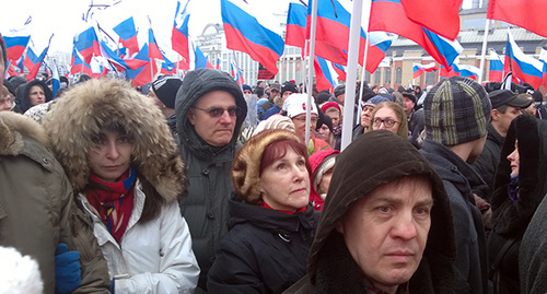 Участники марше памяти Б. Немцова в Москве, 1 марта 2015 год. Фото Вячеслава Ферапошкина для "Кавказского узла"