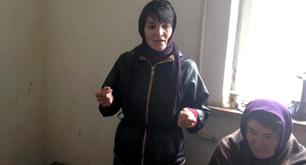Участница голодовки Эльмира Багирчаева. Фото Патимат Махмудовой для "Кавказского узла"