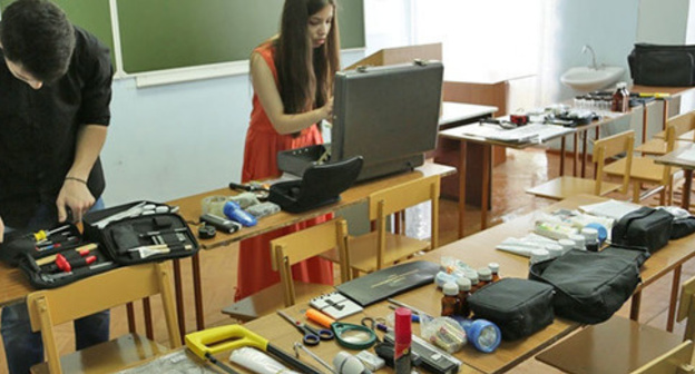 Института бизнеса. Кабинет криминалистики. КБР. Фото Людмилы Маратовой для "Кавказского узла"