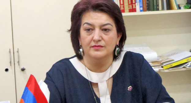 Председатель женского комитета Демократической партии Нагорного Карабаха Сусанна Авшарян. 14 марта 2015 г. Фото Алвард Григорян для "Кавказского узла"