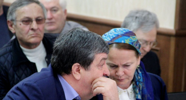 Адвокат Алауди Мусаев во время заседания суда. Фото Магомеда Туаева для "Кавказского узла"