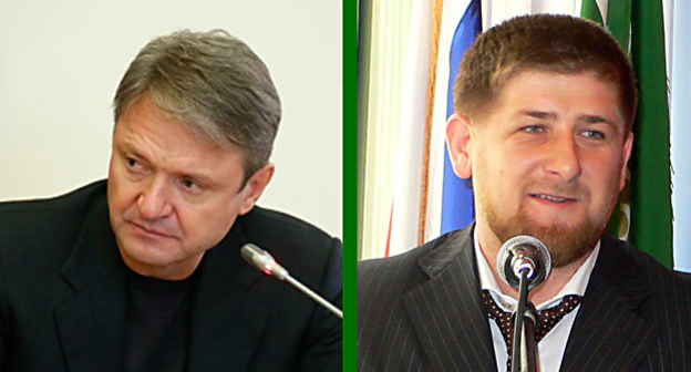 Александр Ткачёв (слева) и Рамзан Кадыров. Коллаж "Кавказского узла"