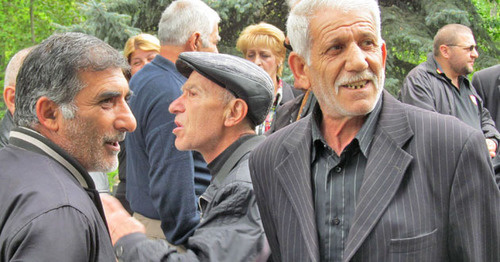 Акция протеста бывших сотрудников завода "Наирит". Ереван, 5 мая 2015 г. Фото Тиграна Петросяна для "Кавказского узла"