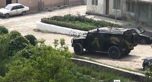 Спецтехника на улице Махачкалы. Фото: http://nac.gov.ru/nakmessage/2015/05/09/nak-aktivnaya-faza-spetsoperatsii-v-makhachkale-zavershena-otkazavshiesya-sl-0.html