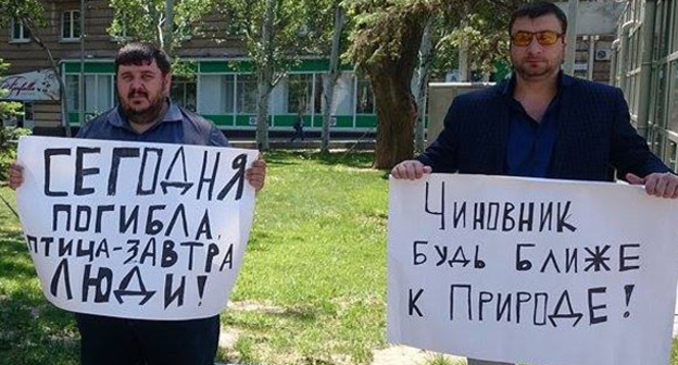 Пикет против свалок. Волгоград, 22 мая 2015 г. Фото Татьяны Филимоновой для "Кавказского узла"