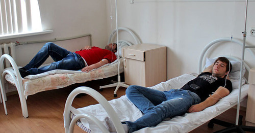 Больные в Центральной районной больнице Алагира,отравившиеся водопроводной водой. 10 июня 2015 г. Фото Эммы Марзоевой для "Кавказского узла"