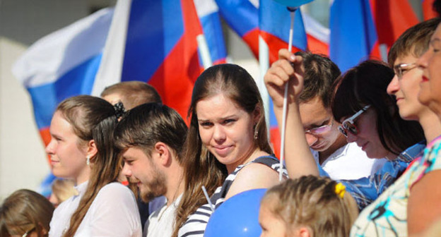 Празднование Дня России в Краснодаре, 12 июня 2015 г. Фото: Елена Синеок, ЮГА.ру