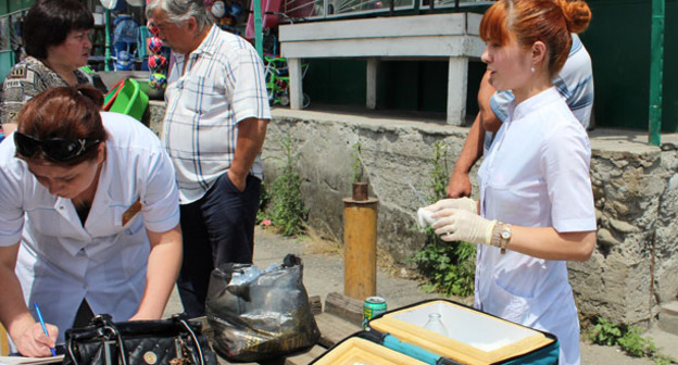 Вакцинация населения Алагира. Июнь 2015 г. Фото Эммы Марзоевой для "Кавказского узла"