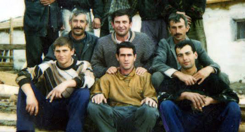 Рамзан Белялов (справа во втором ряду). Снимок фотокорреспондента  районной газеты