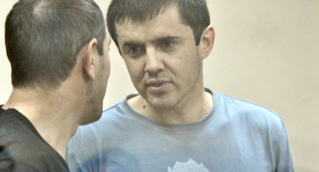 Подсудимые Магомед Кадиев (слева) и Юсуп Джапаров в зале суда. Фото Олега Пчелова для "Кавказского узла"