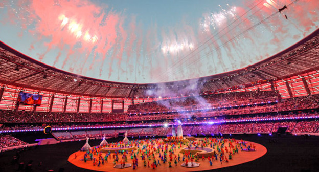 Церемония закрытия I Европейских игр в Баку. 28 июня 2015 г. Фото Азиза Каримова для "Кавказского узла"