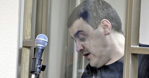 Подсудимый Зубаир Мутаев в зале суда. Фото Олега Пчелова для "Кавказского узла"