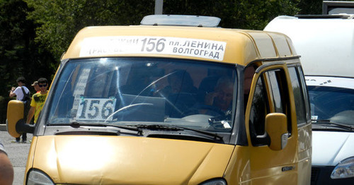 Маршрутное такси н улицах Волгограда. Фото Татьяны Филимоновой для "Кавказского узла"