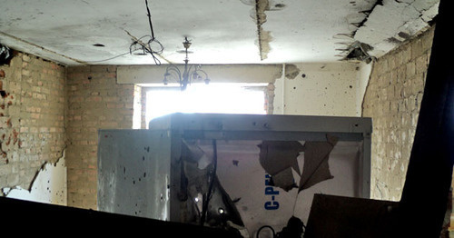 Квартира, в которой находлись боевики во время спецоперации. Нальчик, 6 августа 2015 г. Фото Людмилы Маратовой для "Кавказского узла"