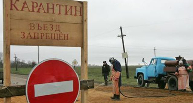 Информационная табличка на зараженной территории. Фото: http://kbr.news-r.ru/news/incidents/60819/