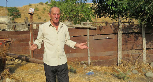 Частный фермер в селе Нор-Джраберд Князь Мелкумян рассказал, что в его хозяйстве заболело оспой почти все поголовье. Фото Алвард Григорян