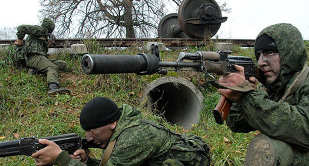 Тактико-специальное учение с разведывательным подразделением российской военной базы ЮВО. апрель 2014 г. Абхазия, Фото http://mil.ru/elections/news/more.htm?id=11915715@egNews