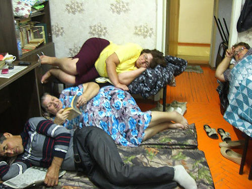 Участники голодовки. Ахтубинск, 27 сентября 2015 г. Фото Елены Гребенюк для "Кавказского узла"