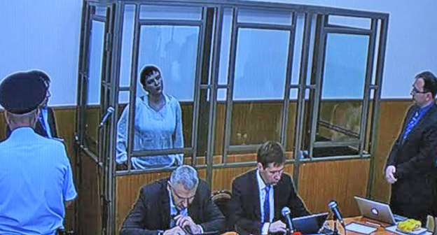 Надежда Савченко в зале Донецкого городского суд в Ростовской области. 29 сентября 2015 г. Фото Константина Волгина для "Кавказского узла"