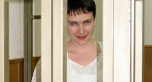 Надежда Савченко в здании городского суда Донецка. Фото Константина Волгина для "Кавказского узла"