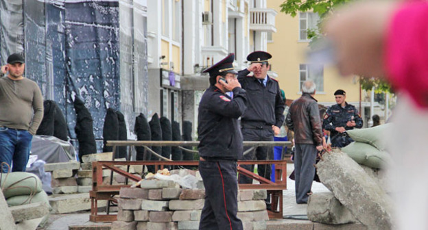 Сотрудники полиции в Грозном. Фото Магомеда Магомедова для "Кавказского узла"