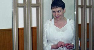 Надежда Савченко в здании городского суда Донецка. Фото Константина Волгина для "Кавказского узла"