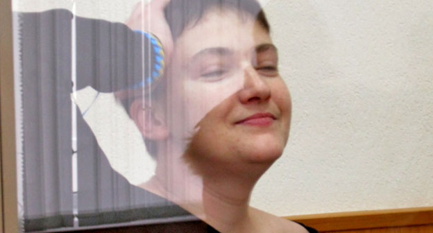 Надежда Савченко в зале Донецкого городского суда, 3 ноября 2015 года. Фото Константина Волгина для "Кавказского узла" 