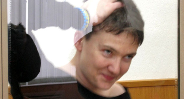 Надежда Савченко в зале Донецкого городского суда, 3 ноября 2015 года. Фото Константина Волгина для "Кавказского узла" 