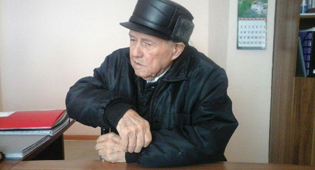 Участник ВОВ Захар Волков, 12 ноября 2015 года. Фото Аси Капаевой для "Кавказского узла"