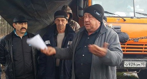 Кубанские дальнобойщики планируют направиться в Москву 30 ноября. Фото Алексей Мандригеля для "Кавказского узла".  
