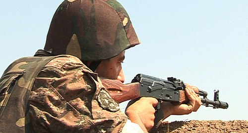 Солдат армии НКР на передовой. Фото: Сайт Министерства обороны НКР