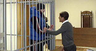 Мурат Нагоев и его адвокат в зале суда. Нальчик, ноябрь 2014 г. Фото Людмилы Маратовой для "Кавказского узла"