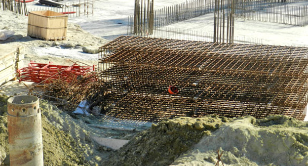  Арматура для фундаментной плиты  футбольного стадиона в Волгограде. Фото Татьяны Филимоновой для "Кавказского узла"