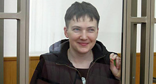 Надежда Савченко в Донецком городском суде, 3 ноября 2015 года. Фото Константина Волгина для "Кавказского узла"