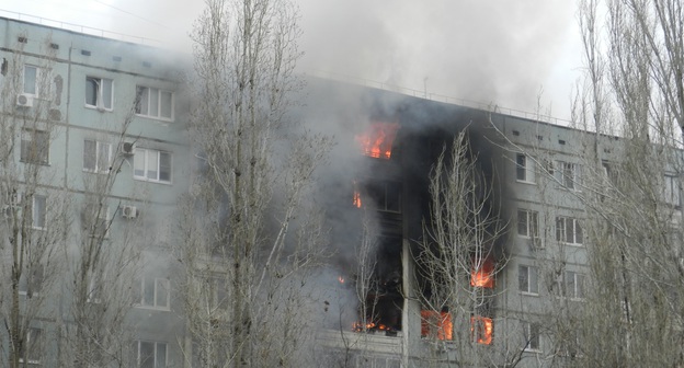 По предварительным данным, в обрушившемся подъезде проживало около 150 человек. Волгоград, 20 декабря 2015 года. Фото Татьяны Филимоновой для "Кавказского узла". 