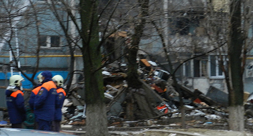 Завалы дома в Волгограде после взрыва. Фото Татьяны Филимоновой для "Кавказского узла"