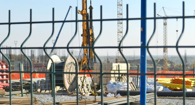 Строительная площадка стадиона в Волгограде. Фото Татьяны Филимоновой для "Кавказского узла"