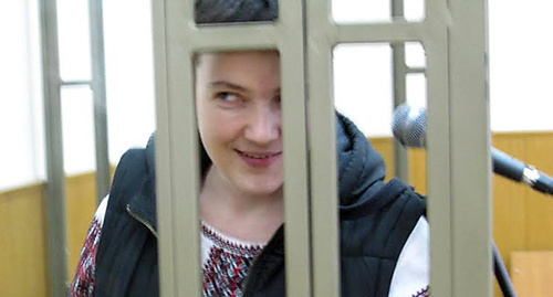 Надежда Савченко в Донецком городском суде, 14 декабря 2015 года. Фото Константина Волгина для "Кавказского узла"