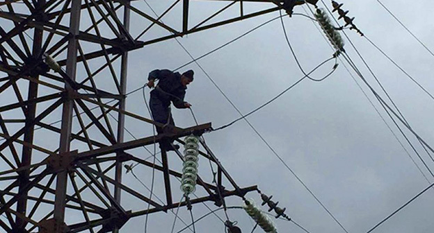 Ликвидация неипсравности ЛЭП в Грузии. Фото: © Energo pro Georgia