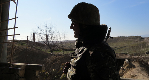 Солдат армии НКР. Фото Алвард Григорян для "Кавказского узла"