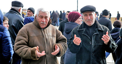 Участники акции. Баку, 20 января 2016 г. Фото Азиза Каримова для "Кавказского узла"