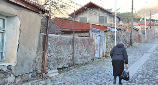 Казбеги, Грузия. Фото Ахмеда Альдебирова для "Кавказского узла"